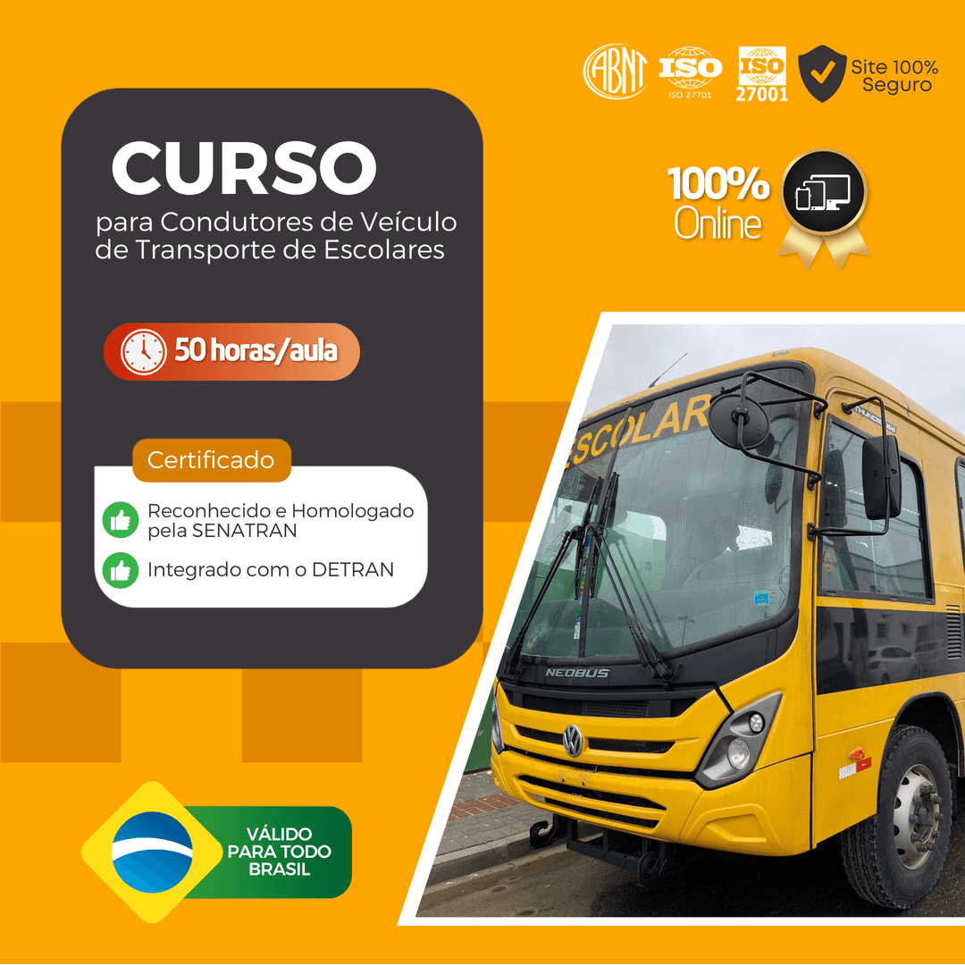 CURSO PARA CONDUTORES DE VEÍCULO DE TRANSPORTE DE ESCOLARES